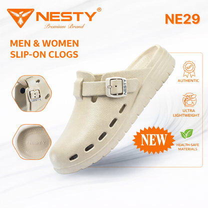 Buckle Strap Clogs – Ultra-Lightweight with Massage Cushion & Anti-Slip Sole for Men & Women – [NE29]