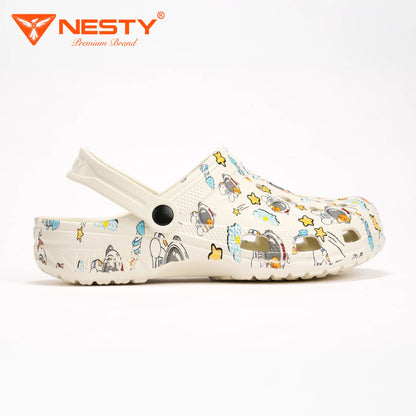 Premium Family Clogs – Astronaut Print – Soft, Cushioned & Anti-Slip for Safety – [NE50-1]