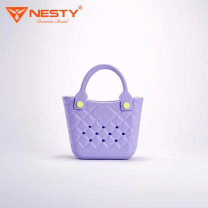 Women’s Mini Handbag – Cute Checkered Design – Includes 10 Free Charms – [TX-09]